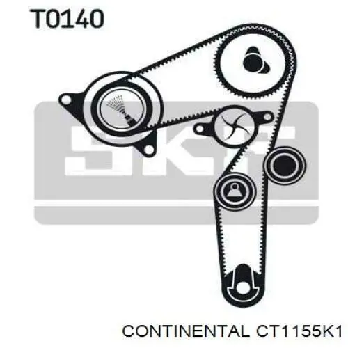 Correia do mecanismo de distribuição de gás, kit Continental/Siemens CT1155K1 preço, a partir de 99,84 USD
