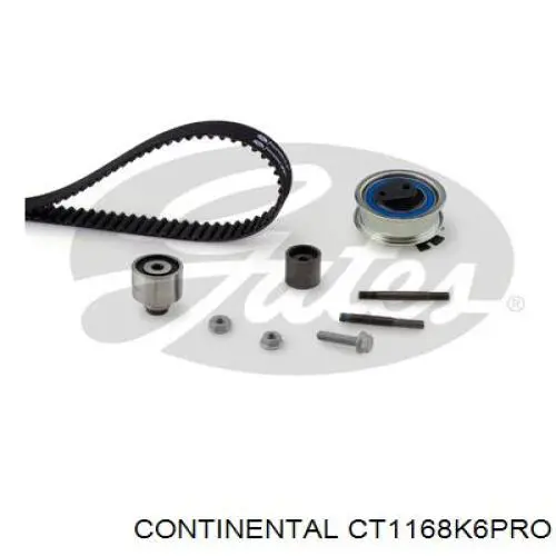 CT1168K6PRO Continental/Siemens Correia do mecanismo de distribuição de gás, kit