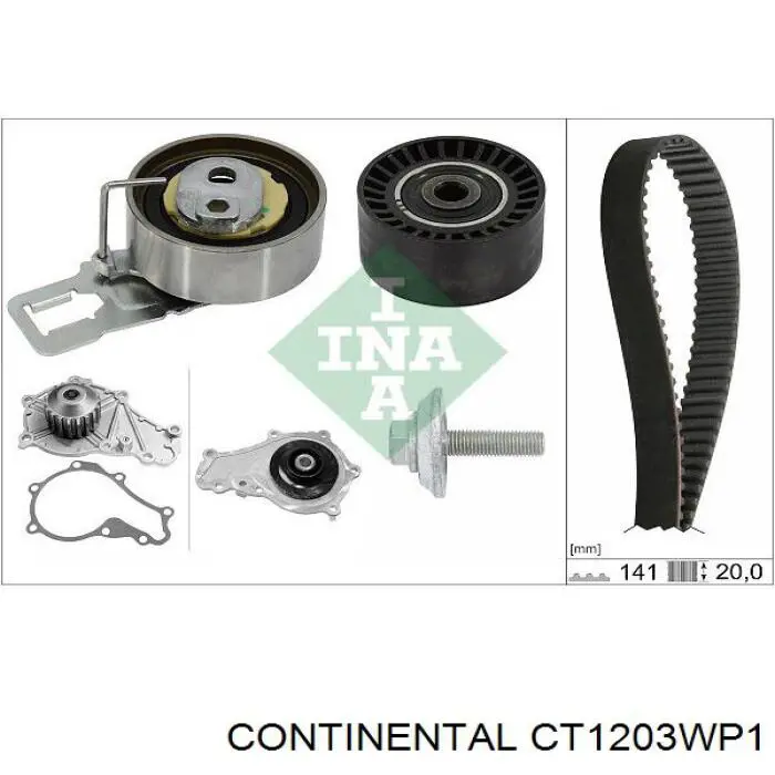 Correia do mecanismo de distribuição de gás, kit Continental/Siemens CT1203WP1 preço, a partir de 138,14 USD