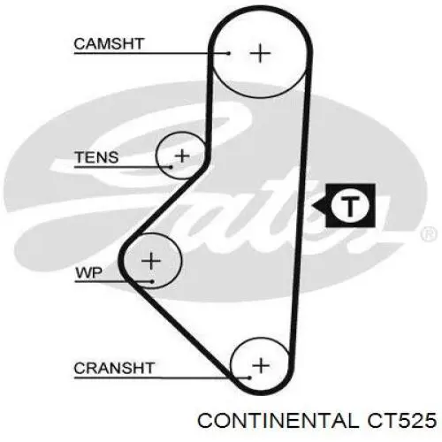 Correia do mecanismo de distribuição de gás Continental/Siemens CT525 preço, a partir de 18,53 USD