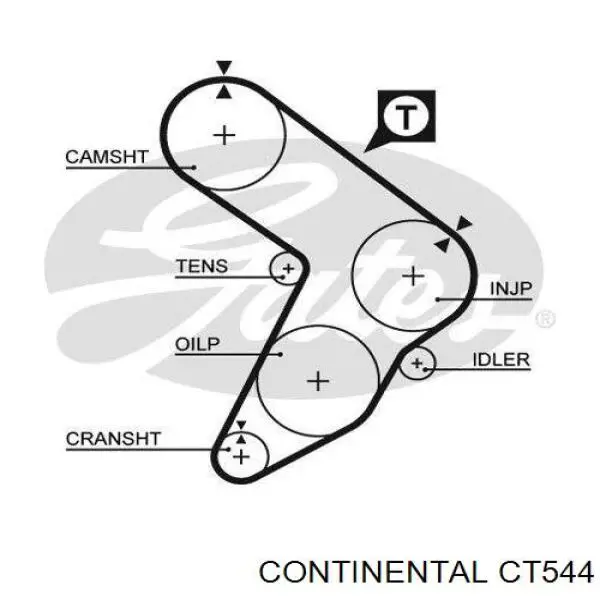 Correia do mecanismo de distribuição de gás Continental/Siemens CT544 preço, a partir de 25,80 USD