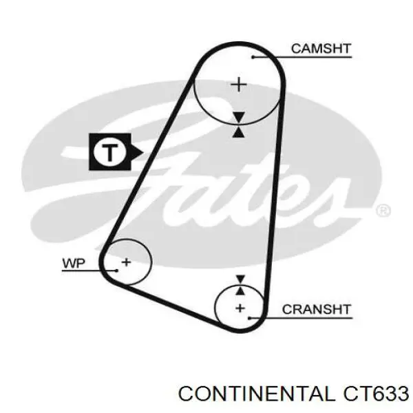 CT633 Continental/Siemens Correia do mecanismo de distribuição de gás