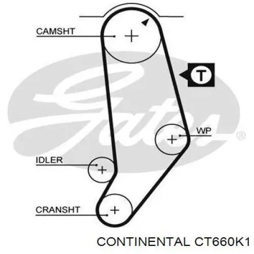 CT660K1 Continental/Siemens Correia do mecanismo de distribuição de gás, kit