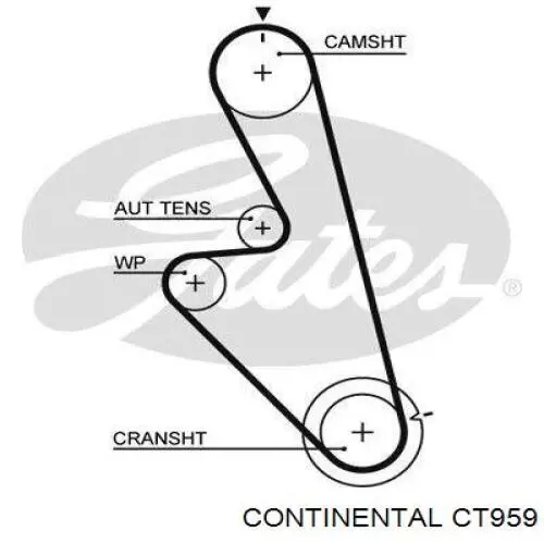 Correia do mecanismo de distribuição de gás Continental/Siemens CT959 preço, a partir de 28,59 USD