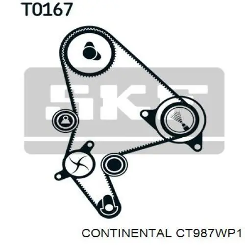 Correia do mecanismo de distribuição de gás, kit Continental/Siemens CT987WP1 preço, a partir de 115,58 USD