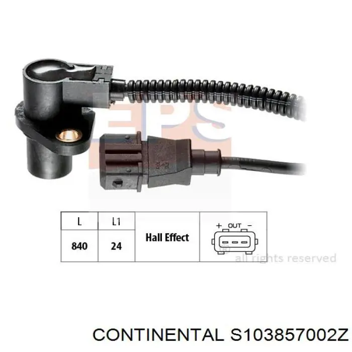 S103857002Z Continental/Siemens Sensor de posição (de revoluções) de cambota