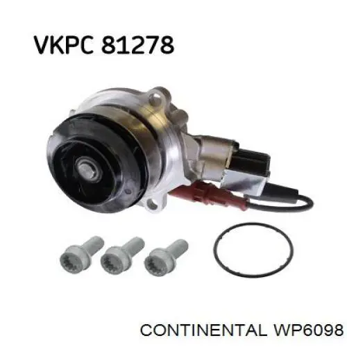 Bomba de água (bomba) de esfriamento WP6098 Continental/Siemens