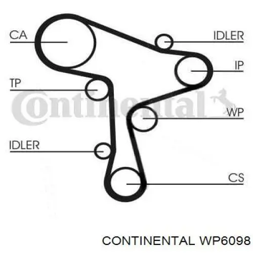 Compre WP6098 Continental/Siemens Bomba de água (bomba) de esfriamento