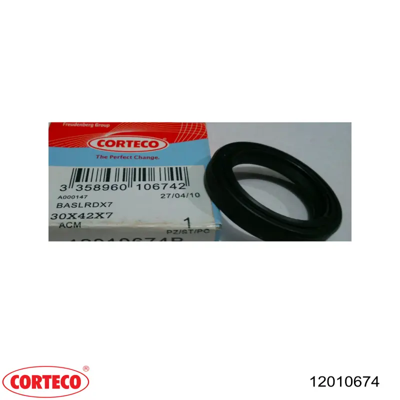 Vedação da árvore distribuidora de motor 12010674 Corteco