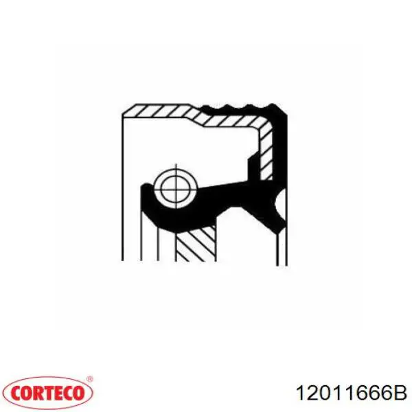 12011666B Corteco Vedação traseira da árvore distribuidora de motor