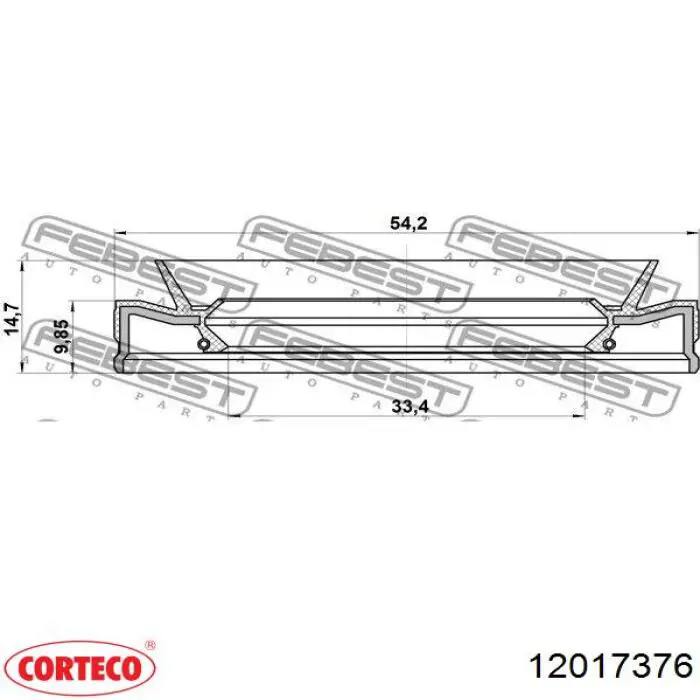 Vedação da Caixa Automática de Mudança (de árvore de saída/primária) Corteco 12017376 preço, a partir de 6,65 USD