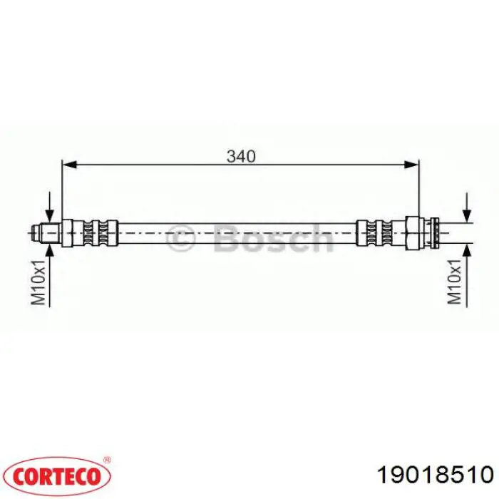Compre 19018510 Corteco Mangueira do freio dianteira