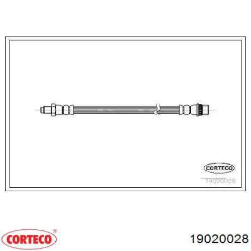 19020028 Corteco Mangueira do freio dianteira