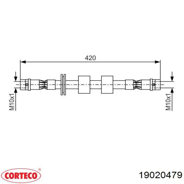 Compre 19020479 Corteco Mangueira do freio dianteira
