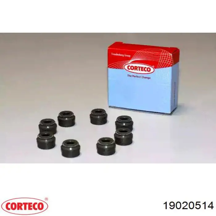 19020514 Corteco Vedação de válvula (coletor de óleo), admissão/escape, kit para um motor