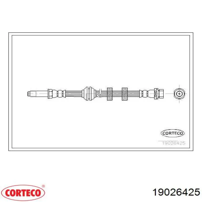 Compre 19026425 Corteco Mangueira do freio dianteira