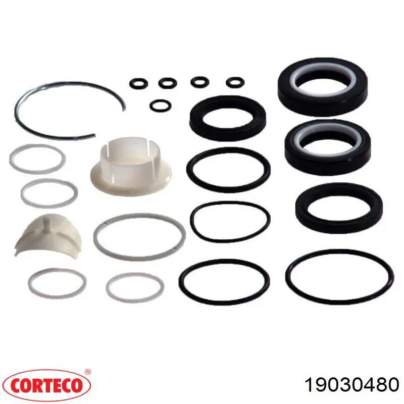 19030480 Corteco Kit de reparação da cremalheira da direção (do mecanismo), (kit de vedantes)