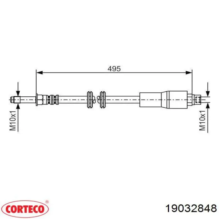 Mangueira do freio dianteira Corteco 19032848 preço, a partir de 20,09 USD