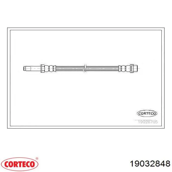 Compre 19032848 Corteco Mangueira do freio dianteira