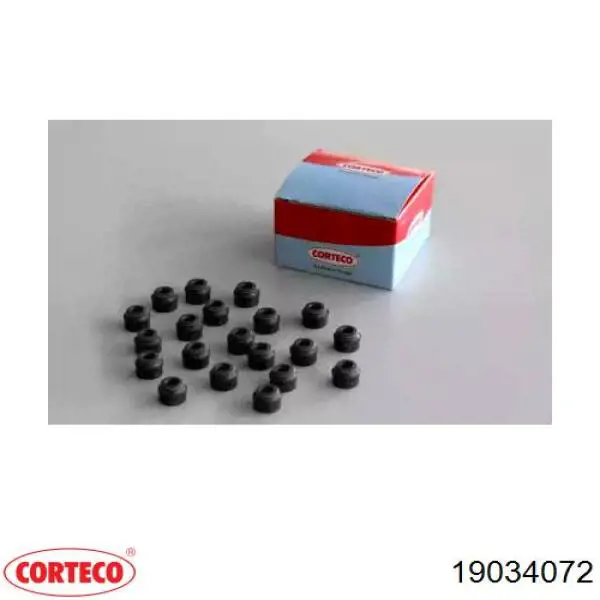 Compre 19034072 Corteco Vedação de válvula (coletor de óleo), admissão/escape, kit para um motor