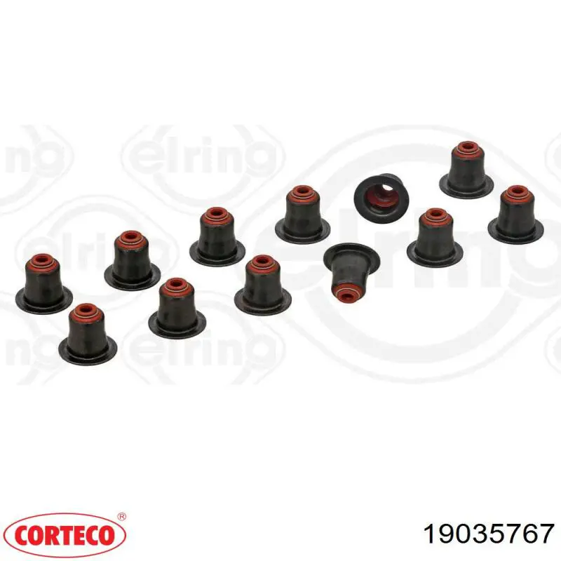 Vedação de válvula (de óleo) de admissão, kit 19035767 Corteco
