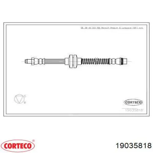 Mangueira do freio dianteira Corteco 19035818 preço, a partir de 16,93 USD