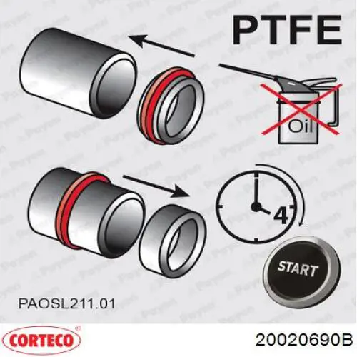 Vedação traseira de cambota de motor Corteco 20020690B preço, a partir de 26,40 USD