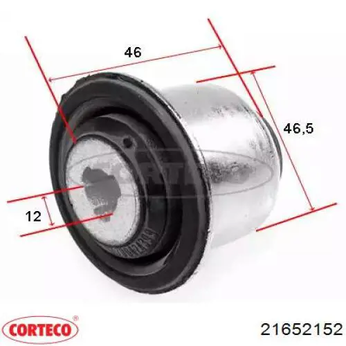 Compre 21652152 Corteco Bloco silencioso de viga traseira (de plataforma veicular)