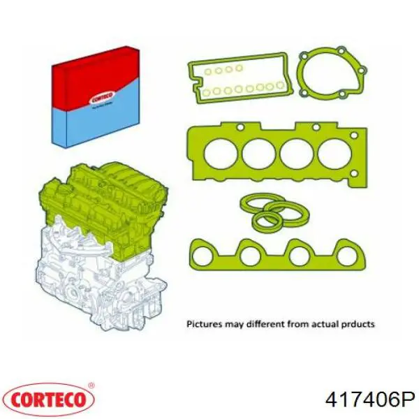 417406P Corteco Kit superior de vedantes de motor