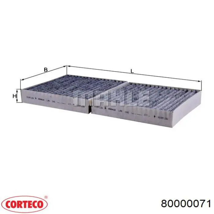 80000071 Corteco Filtro de salão