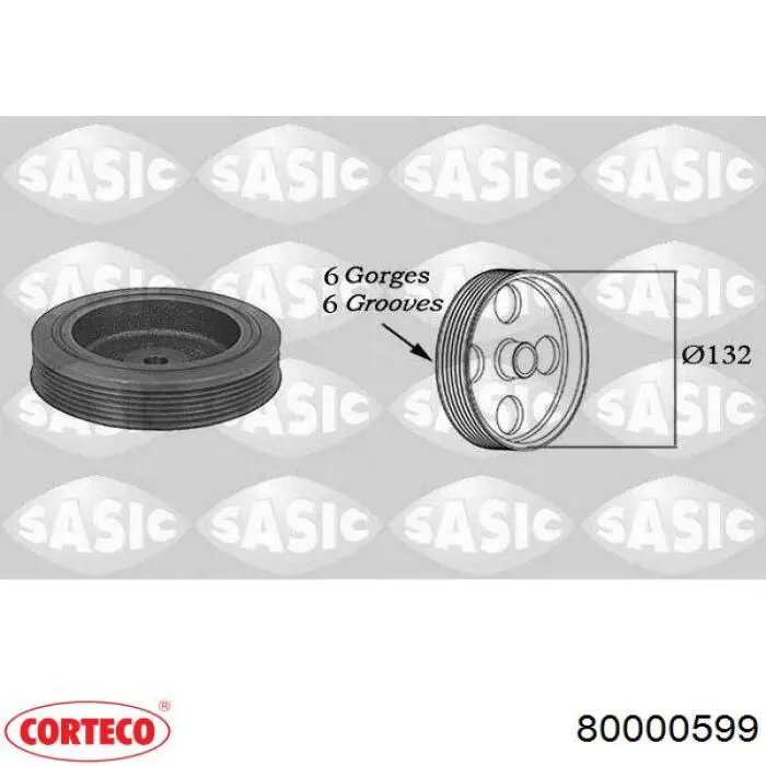 Compre 80000599 Corteco Polia de cambota