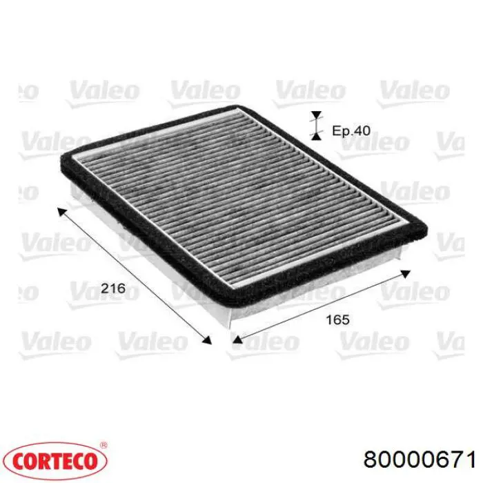 80000671 Corteco Filtro de salão