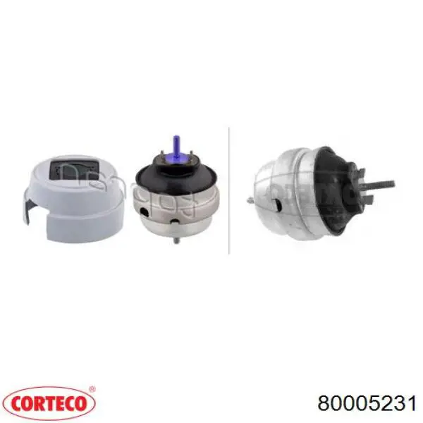 Compre 80005231 Corteco Coxim (suporte) esquerdo de motor