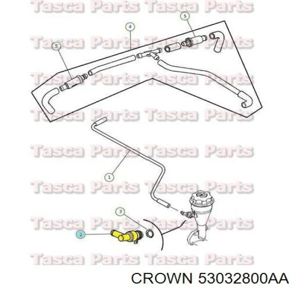 53032800AA Mitsubishi Válvula PCV de ventilação dos gases de cárter