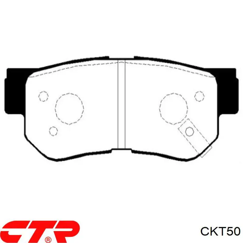 CKT50 CTR Sapatas do freio traseiras de disco
