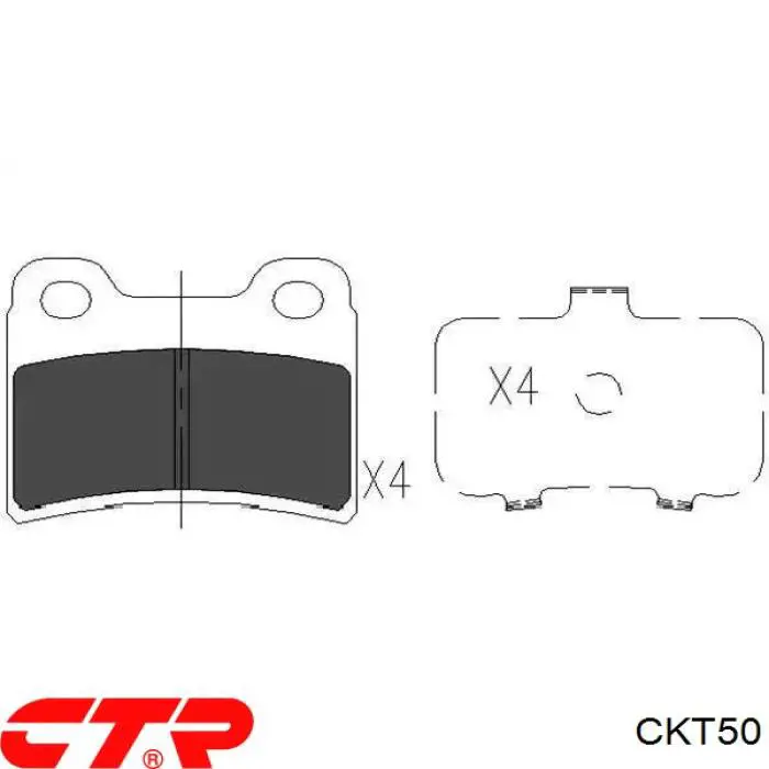 Compre CKT50 CTR Sapatas do freio traseiras de disco