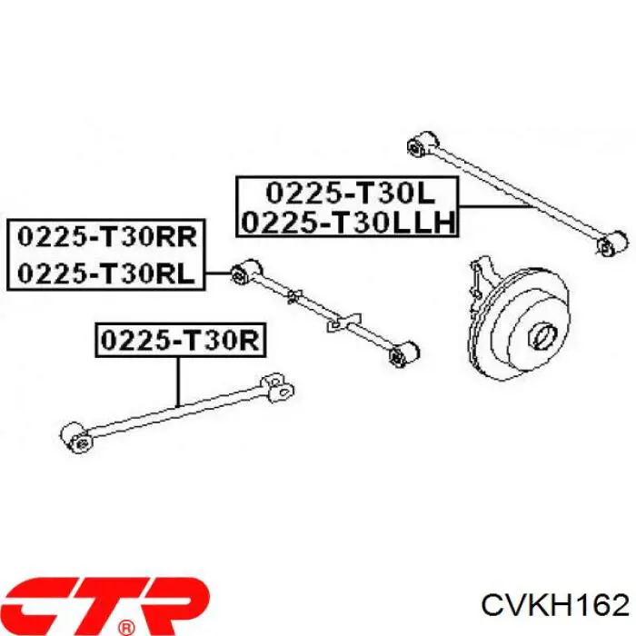 Compre CVKH162 CTR Bloco silencioso traseiro de braço oscilante transversal