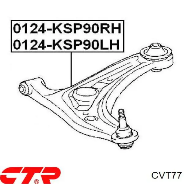 Bloco silencioso dianteiro do braço oscilante inferior CTR CVT77 preço, a partir de 12,61 USD