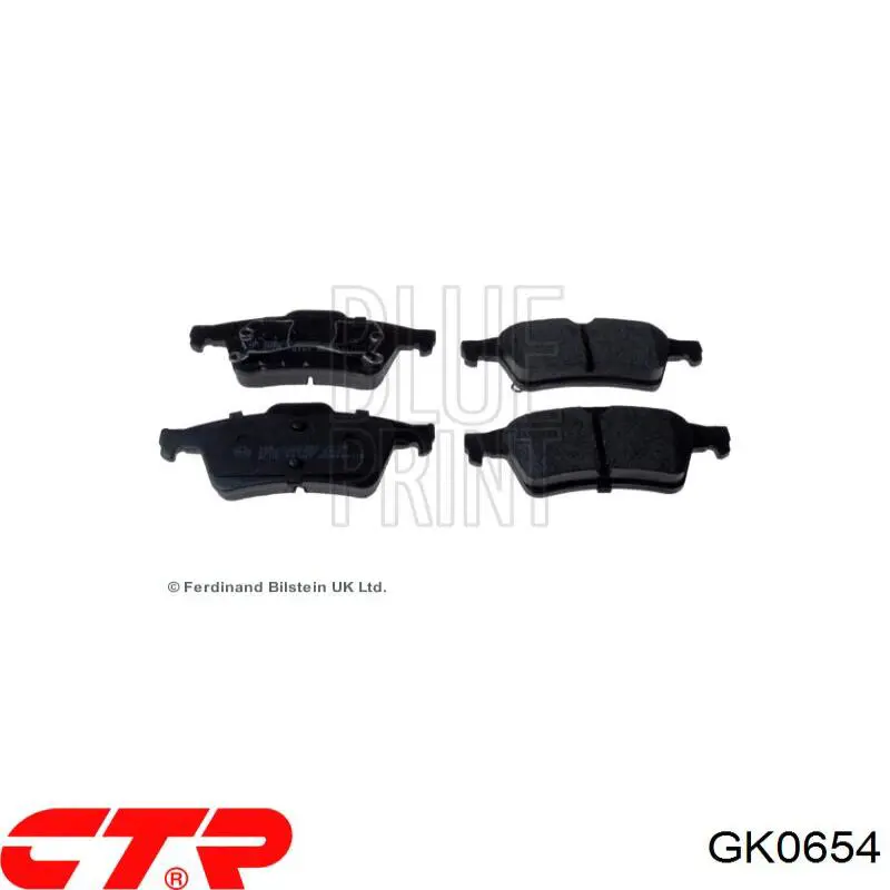 Compre GK0654 CTR Sapatas do freio traseiras de disco