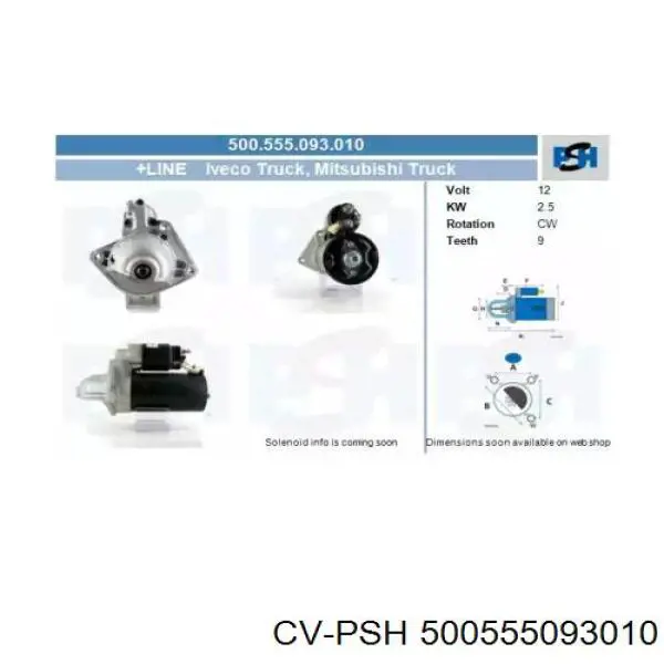 Compre 500059592 Iveco Motor de arranco
