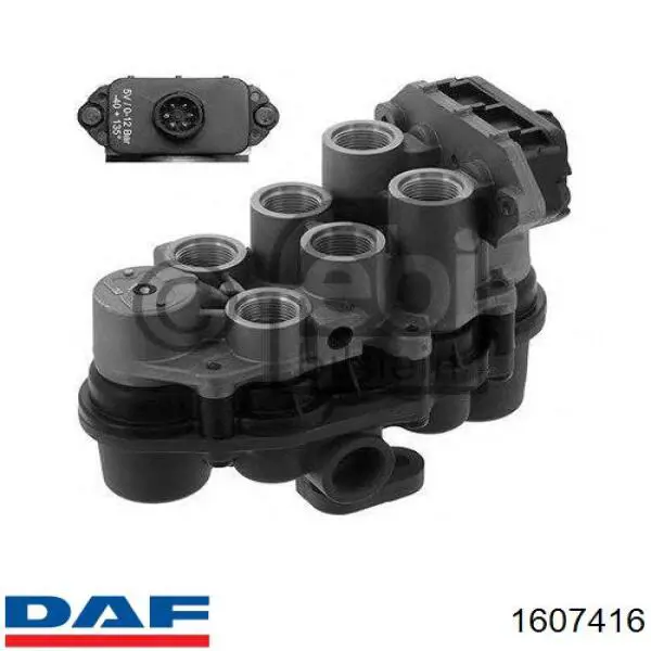 Válvula de limitação de pressão do sistema pneumático 1607416 DAF