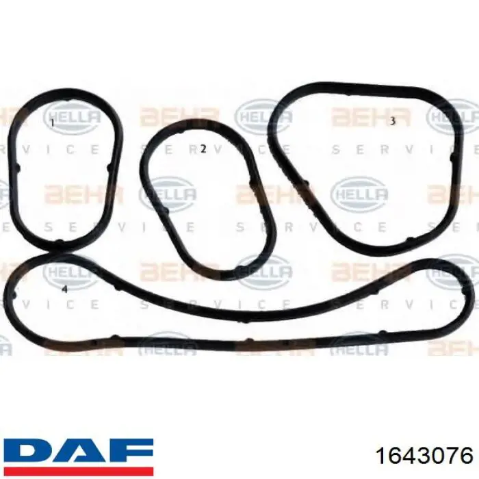 1643076 DAF Vedante de adaptador de refrigerador de óleo