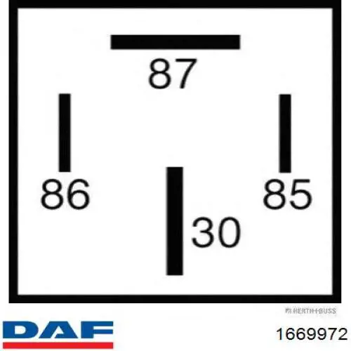 Relê de aquecimento de vidro traseiro 1669972 DAF