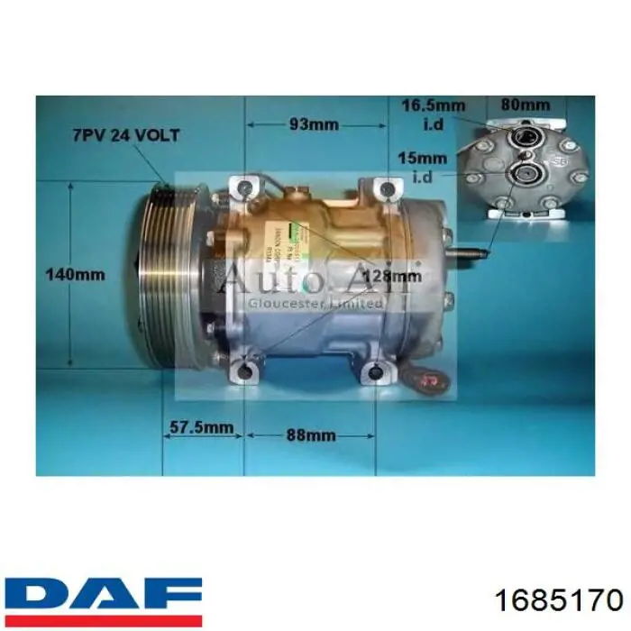 1685170 DAF Compressor de aparelho de ar condicionado