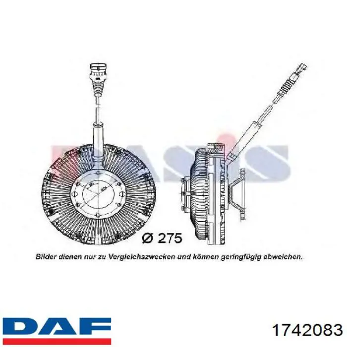 Compre 1742083 DAF Acoplamento viscoso de ventilador de esfriamento