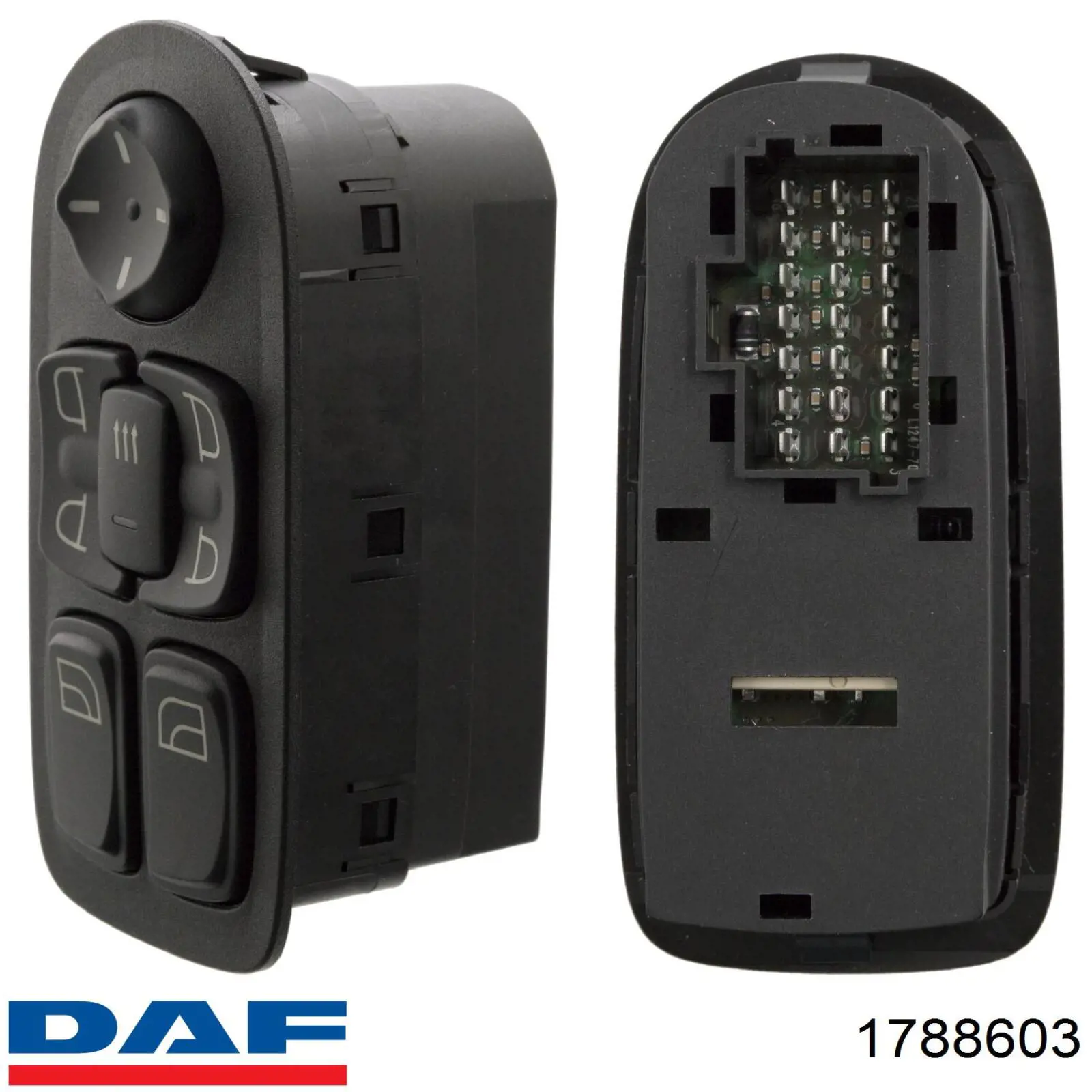 1788603 DAF Unidade de botões dianteira esquerda de controlo de elevador de vidro
