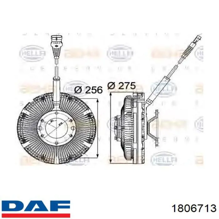 Compre 1806713 DAF Acoplamento viscoso de ventilador de esfriamento