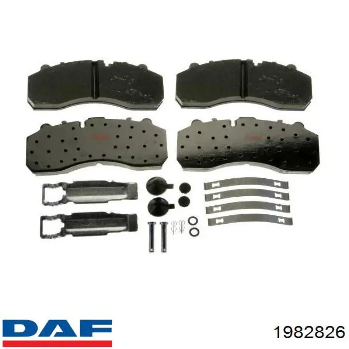 1982826 DAF Sapatas do freio dianteiras de disco