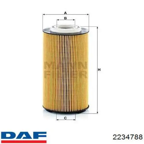 2234788 DAF Filtro de óleo