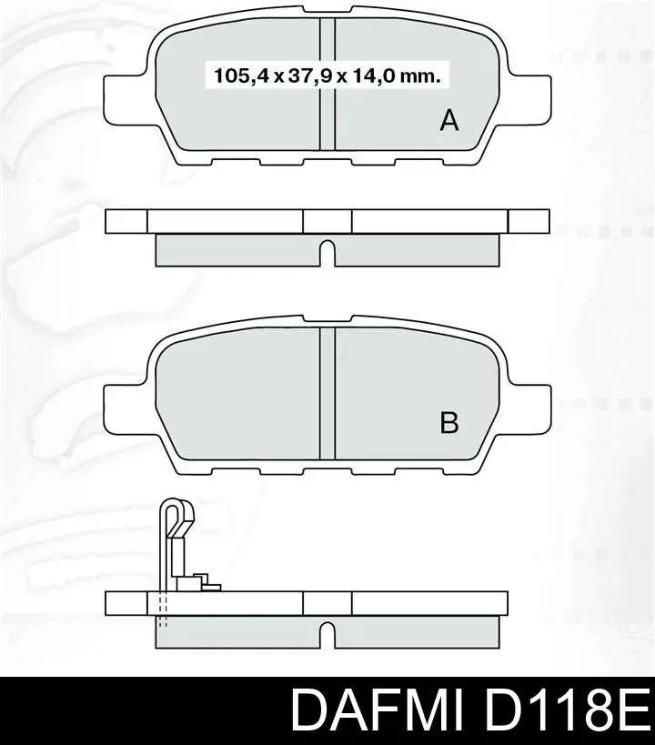 Compre D118E Dafmi Sapatas do freio traseiras de disco
